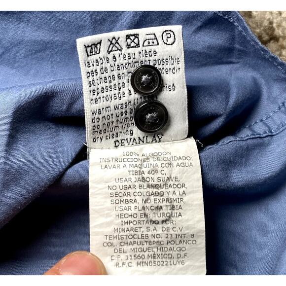 Lacoste Blue Button Down Dress Shirt - Tailored Fit - Size 43 - Picture 15 of 15